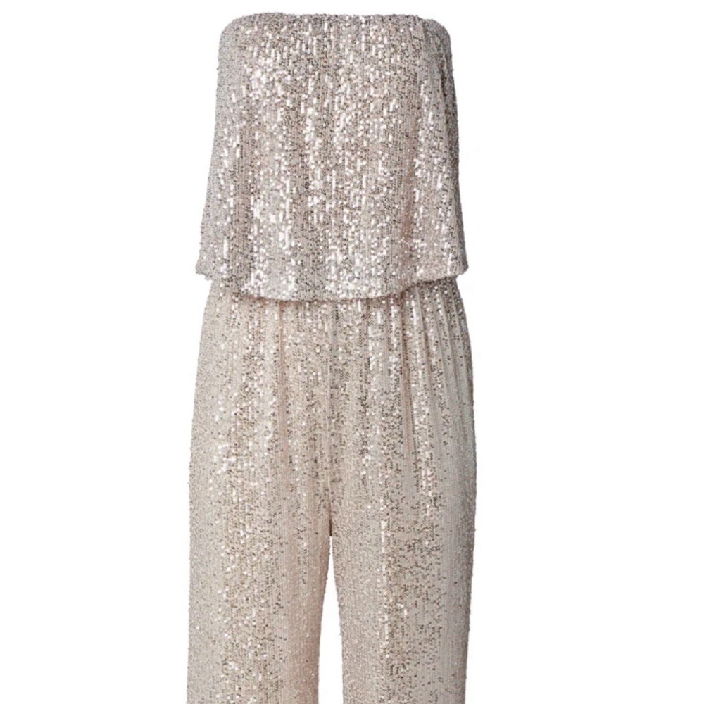 New and never worn Silver sequin jumpsuit